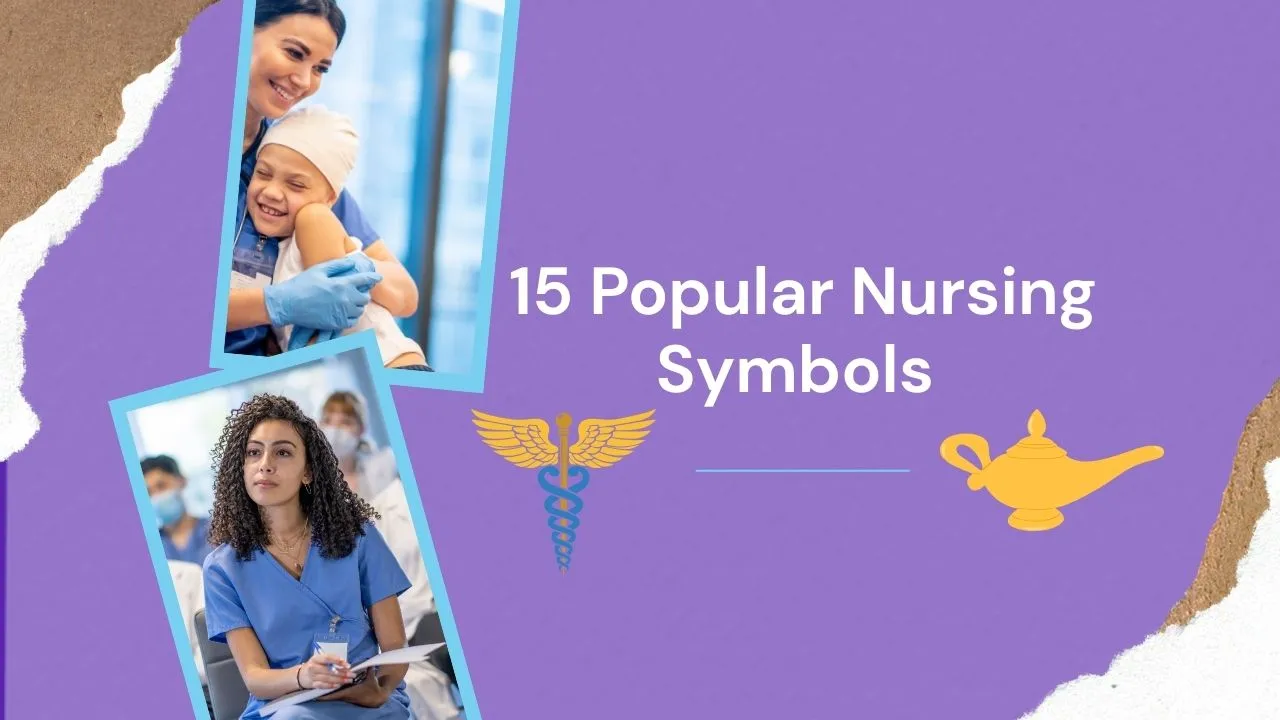 image with florence nightingale lamp and nurse symbols